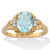 Oval-Cut Genuine Blue and White Topaz Ring Two-Tone 2.62 TCW 14k Gold-plated Sterling Silver