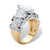 4.10 TCW Marquise-Cut and Multi-Cut Cubic Zirconia Gold-Plated Ring