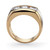 Men's 1.50 TCW Channel-Set Cubic Zirconia 14k Gold-plated Sterling Silver Triple-Stone Ring