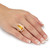 19.52 TCW Emerald-Cut Canary Yellow Cubic Zirconia Cocktail Ring Yellow Gold-Plated