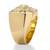 Men's .87 TCW Square and Round Cubic Zirconia Gold-Plated Octagon-Shaped Ring