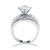 3.84 TCW Round Cubic Zirconia Platinum-plated Sterling Silver Engagement Anniversary Ring