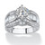 3.84 TCW Round Cubic Zirconia Platinum-plated Sterling Silver Engagement Anniversary Ring