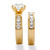 4.40 TCW Round Cubic Zirconia Two-Piece Bridal Set Gold-Plated