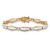 7.50 TCW Round and Baguette Cubic Zirconia Yellow Gold-Plated Tennis Bracelet 7 1/4"