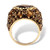 13.36 TCW Oval-Cut Genuine Smoky Quartz Smoky-Quartz-Color Crystal Yellow Gold-Plated Ring