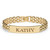 Personalized I.D. Panther-Link Name Bracelet in Yellow Goldtone 7.25"