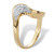 Diamond Accent Gold-Plated Freeform Bypass Ring