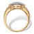 Diamond Two-Tone Double Halo Oval Cluster Cocktail Ring 1/5 TCW in 18k Gold-plated Sterling Silver