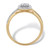 Round Diamond Accent Cluster Engagement Ring in Solid 10k Yellow Gold