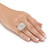 Baguette-Cut and Round Cubic Zirconia Dome Ring 9.79 TCW Platinum-Plated