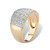 Diamond Multi-Row Dome Ring 1/2 TCW in 14k Gold-plated Sterling Silver