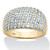 Diamond Multi-Row Dome Ring 1/2 TCW in 14k Gold-plated Sterling Silver