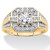 Men's Round Cubic Zirconia Octagon-Shaped Ring 1.58 TCW in Solid 10k Gold