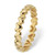 Polished Heart-Link Eternity Ring in Solid 10k Yellow Gold
