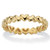 Polished Heart-Link Eternity Ring in Solid 10k Yellow Gold