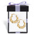 Diamond-Cut Banded Hoop Earrings in 10k Yellow Gold With FREE Gift Box 1/2"