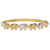 Diamond Accent Two-Tone Elephant Parade Bangle Bracelet Gold-Plated 7"