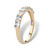 Princess-Cut Cubic Zirconia Channel-Set Ring 1.12 TCW in 14k Gold-plated Sterling Silver