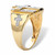 Men's .50 TCW Round Cubic Zirconia 18k Gold over Sterling Silver Layered Cross Ring