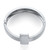 Horizontal Cross Silvertone Cuff Bracelet 7"