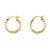 Diamond Accent 18k Gold-Plated Two-Tone Braided Hoop Earrings 7/8"
