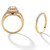 1.38 TCW Princess-Cut Cubic Zirconia Two-Piece Bridal Set in 14k Gold-plated Sterling Silver