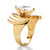 2.48 TCW Marquise-Cut Cubic Zirconia Angled Ring Gold Ion Plated