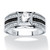 Men's .91 TCW Round Cubic Zirconia Ring in Platinum-plated Sterling Silver