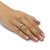 1/10 TCW Round Diamond Curb-Link Ring in 14k Gold Over .925 Sterling Silver