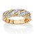 1/10 TCW Round Diamond Curb-Link Ring in 14k Gold Over .925 Sterling Silver