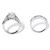 6.39 TCW Round Cubic Zirconia Bridal Set in Platinum-plated Sterling Silver