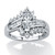 1.65 TCW Marquise-Cut Cubic Zirconia Ring in Platinum-plated Sterling Silver