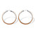 Pave Simulated Birthstone Hoop Earrings in Stainless Steel (1 1/2")