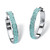 Pave Simulated Birthstone Hoop Earrings in Stainless Steel (1 1/2")