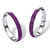 Pave Simulated Birthstone Hoop Earrings in Stainless Steel (1 1/2")