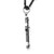 Men's Cross Pendant and Cord Necklace in Stainless Steel and Black IP Stainless Steel 30" - 33"