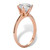 2 Carats Cubic Zirconia Solitaire Ring in Rose Gold-Plated
