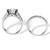 2.39 TCW Round Cubic Zirconia Two-Piece Bridal Set in  Platinum-plated Sterling Silver