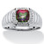 Men's 2.72 TCW Cushion-Cut Fire Topaz and White Sapphire Ring in Platinum-plated Sterling Silver