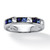 2.25 TCW Princess-Cut Blue and White Sapphire Ring in Platinum-plated Sterling Silver