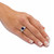 1.81 TCW Cushion-Cut Sapphire Halo Ring in Platinum over Sterling Silver