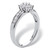 1/4 TCW Round Diamond Halo Engagement Ring in 10k White Gold