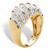 Diamond Accent Pave-Style Dome Ring in 14k Gold-plated Sterling Silver