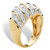 Diamond Accent Pavé-Style Dome Ring in 14k Gold-plated Sterling Silver