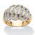 Diamond Accent Pave-Style Dome Ring in 14k Gold-plated Sterling Silver