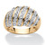 Diamond Accent PavÃ©-Style Dome Ring in 14k Gold-plated Sterling Silver