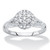 Diamond Engagement Wedding Ring in Solid 10k White Gold 1/2 TCW Round Halo with Split Shank