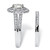 2.54 TCW Round Cubic Zirconia Two-Piece Halo Bridal Set in Platinum-plated Sterling Silver