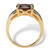 6.03 TCW Genuine Round Garnet and Pave CZ Cocktail Ring in 14k Yellow Gold over .925 Sterling Silver